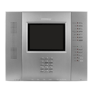 COMMAX CAV-501A (Серебро) Монитор цветного видеодомофона, 5.0", TFT LCD, NTSC, без трубки(Hands Free), тлф.тастатура, подключение к телефонной сети (тоновый набор), охранные функции: вторжения, утечки газа, пожар, AC 110-230В