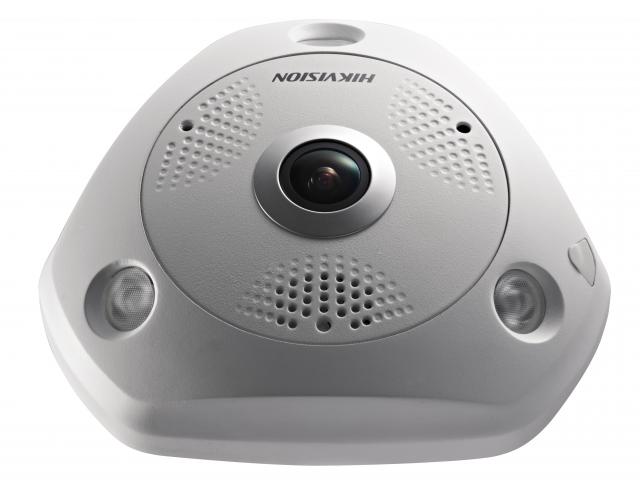 HikVision DS - 2CD63C2F - IVS 12Мп fisheye IP - камера, фиксированный объектив 1.98мм @F2.4; ИК подсветка до 15м