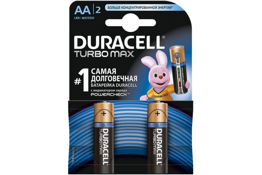 Duracell Turbo MAX LR6-2BL AA Батарея (2шт/уп)