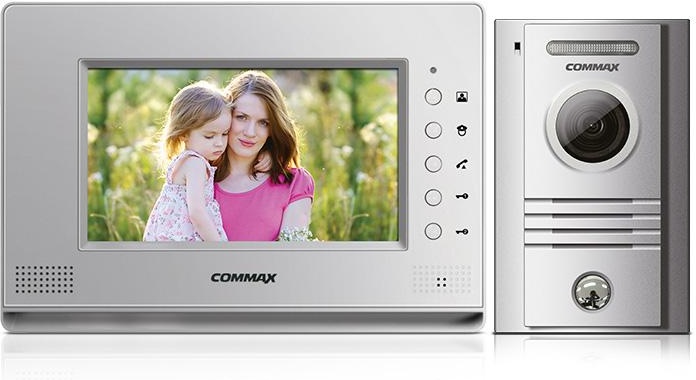 COMMAX CDV-70AR3/DRC-40KR2 Комплект цветного видеодомофона, 7.0", TFT LCD, PAL/NTSC, без трубки (Hands Free) , подключение 2х вызывных блоков и трубки DP-4VHP, управление 3 эл/мех.замками. вызов и связь "трубка-монитор", накладное исполнение, AC 110-240