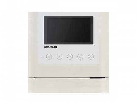 Commax CDV-43M (Mirror) Монитор цветного видеодомофона,4,3&quot;, TFT LCD, PAL/NTSC, накладное крепление, подключение  2-х вызывных блоков и трубки DP-4VHP, вызов и связь &quot;трубка-монитор&quot;, AC 110-240В, цвет: белый