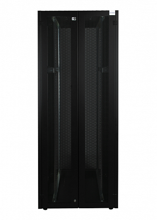 DATAREX 19&quot;, 42U 800х800 Шкаф нап. 2-я перед. дв. перф.,2-я задн. дв. перф., сер.