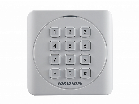 HikVision DS-K1801EK (White) Считыватель карт формата EM с механической клавиатурой, 87x87x13.3