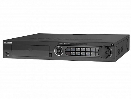 Hikvision DS-7316HQHI-F4/N 16-ти канальный гибридный HD-TVI регистратор для аналоговых/ HD-TVI и AHD камер, + 2 IP-камеры@4Мп; Видеовход: 16 каналов, BNC (поддерживает подключение через коаксиальный кабель); Аудиовход.: 4 каналов RCA, двустороннее аудио