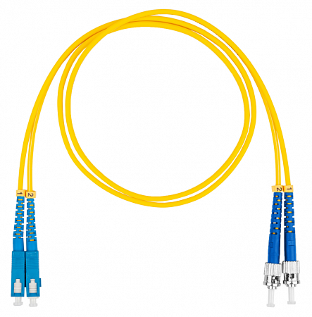 DATAREX ШSC-ST, дуплекс (duplex) OS2, нг(А)-HF, желтый, 3,0 м Шнур оптический коммутационный (патч-корд)